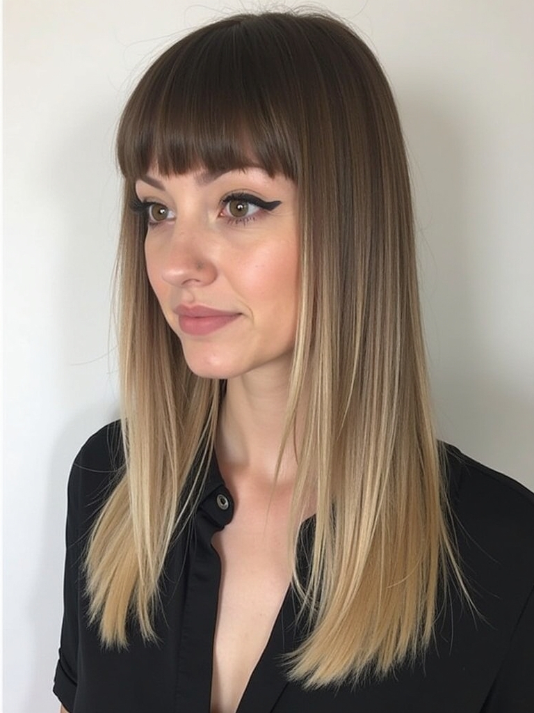Long Haircut Ideas: Long Hair with Full Fringe