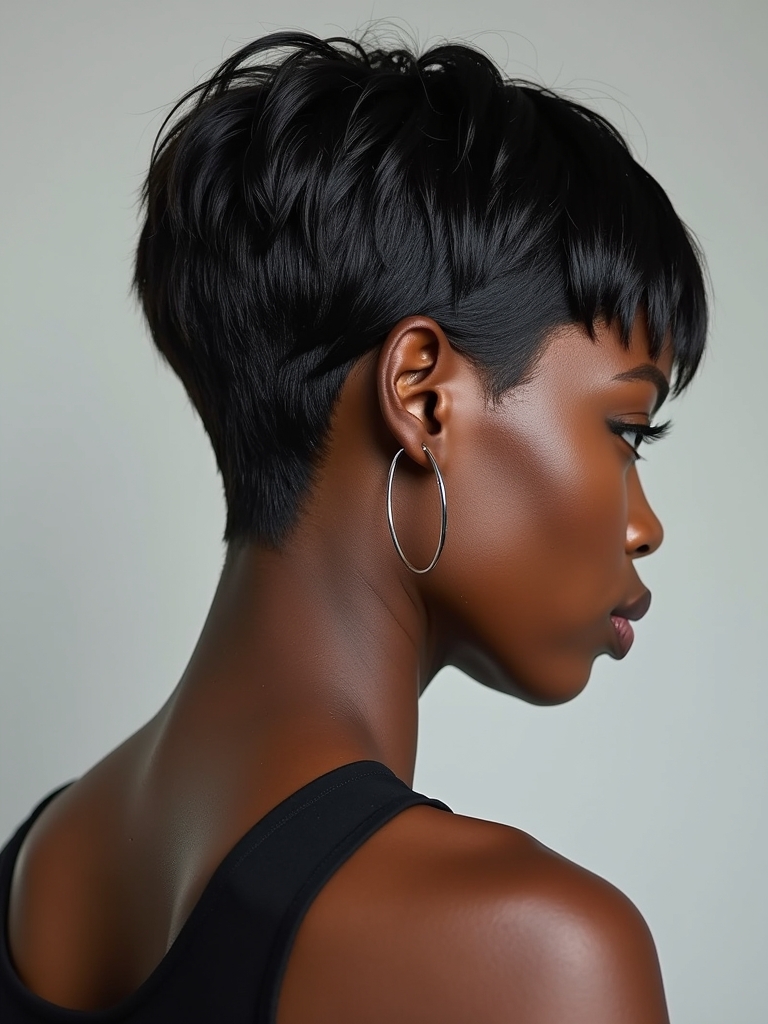 Short Hair Back View: Textured French Bob