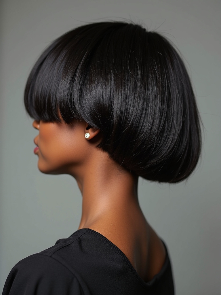 Short Hair Back View: The Mushroom Cut