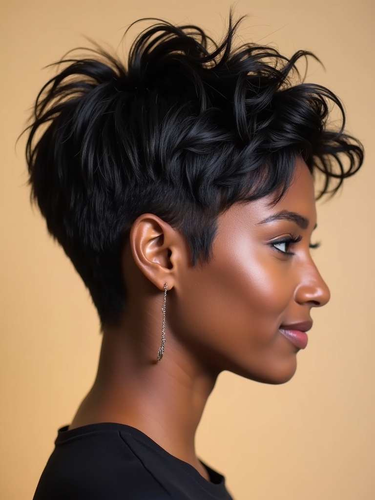 Short Hair Back View: Tapered Afro