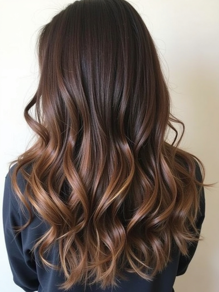 Blended Dark Caramel Balayage