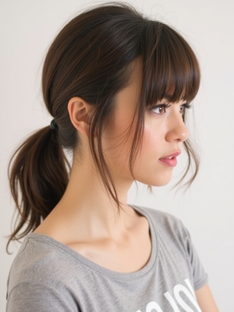 Face Framing Curtain Bangs for a Square Face