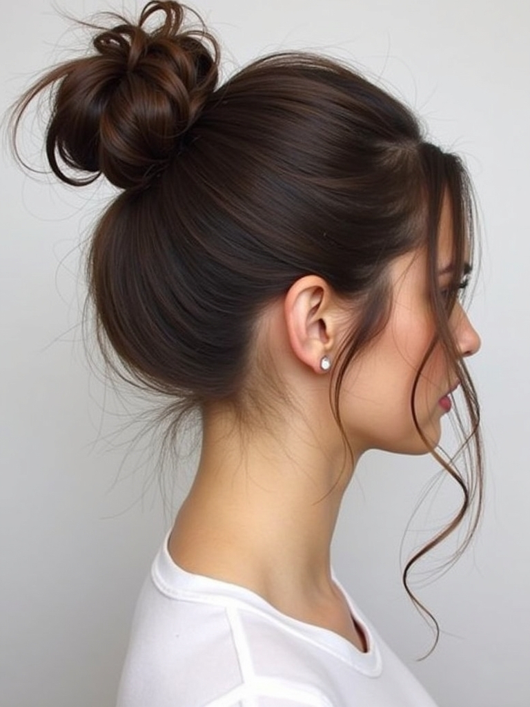 Collarbone Length Hair: Space Buns