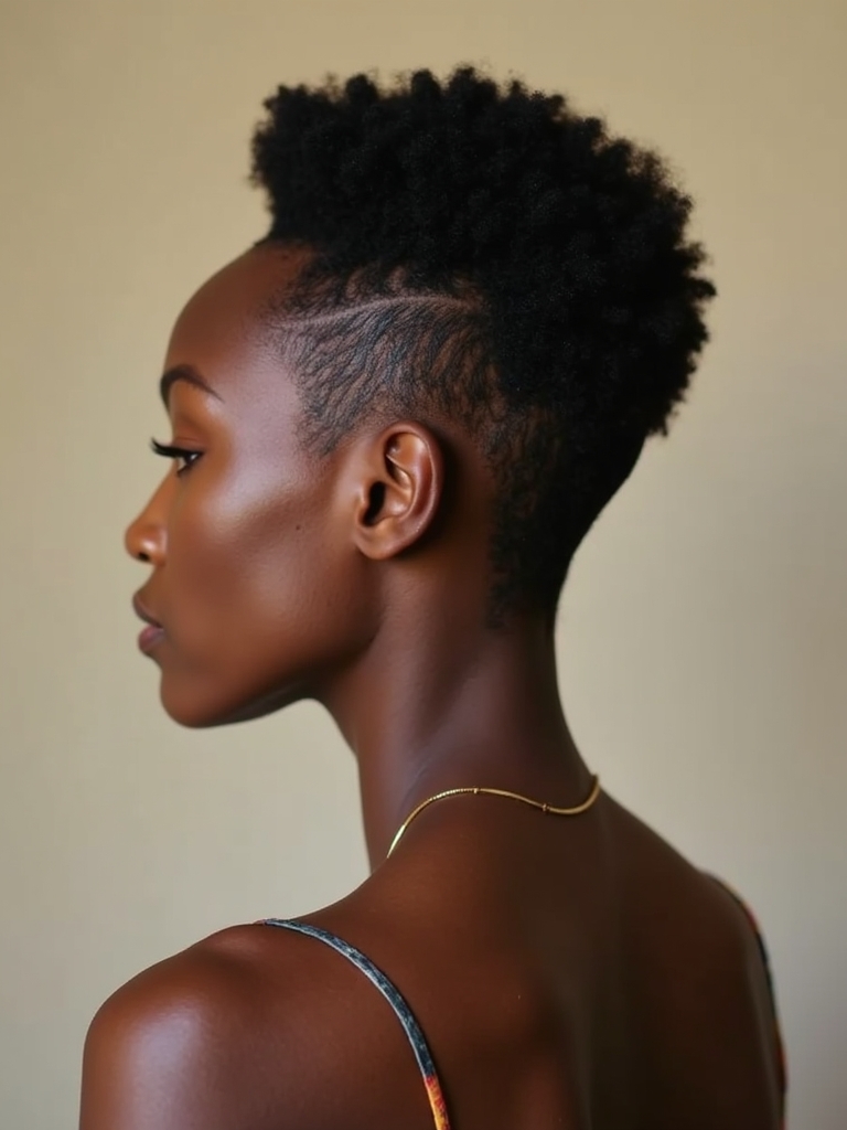 Short Hair Back View: Choppy Pixie