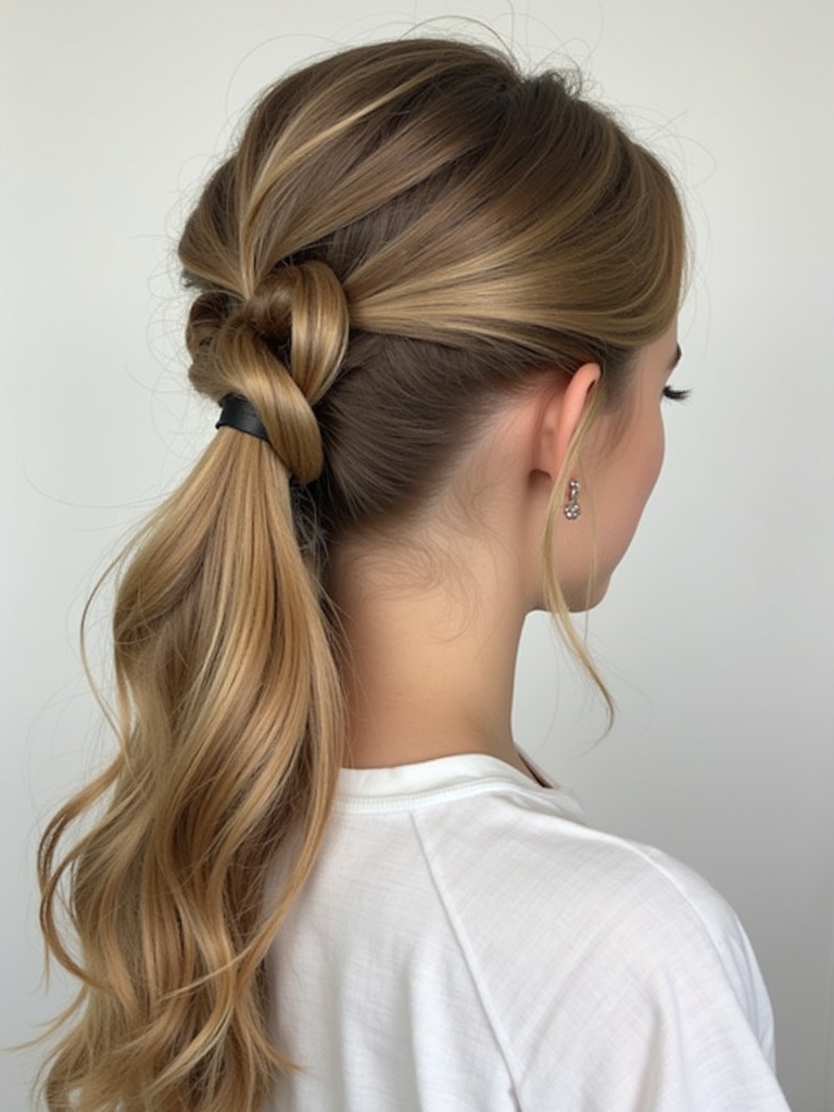 Easy Half-Up Knot Hairstyles For School