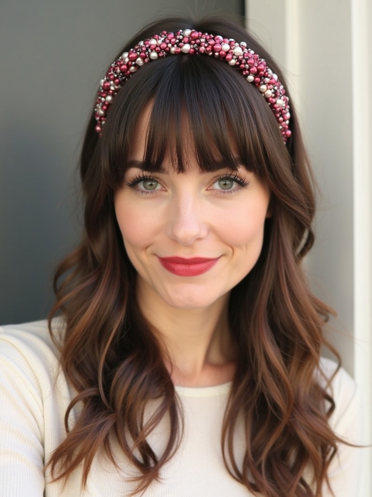 Face Framing Curtain Bangs for an Oval Face