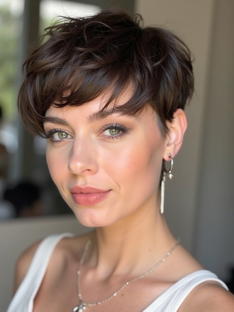 Face Framing Curtain Bangs with a Side Braid