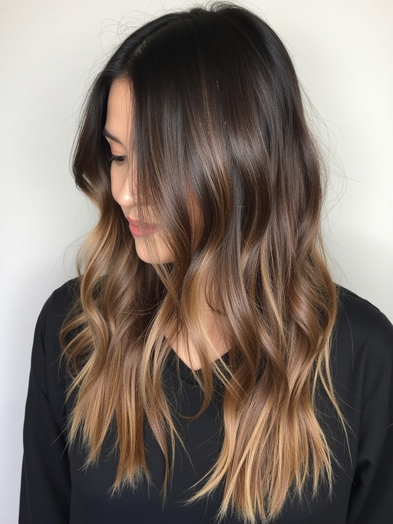 Creamy Brunette Balayage Hair