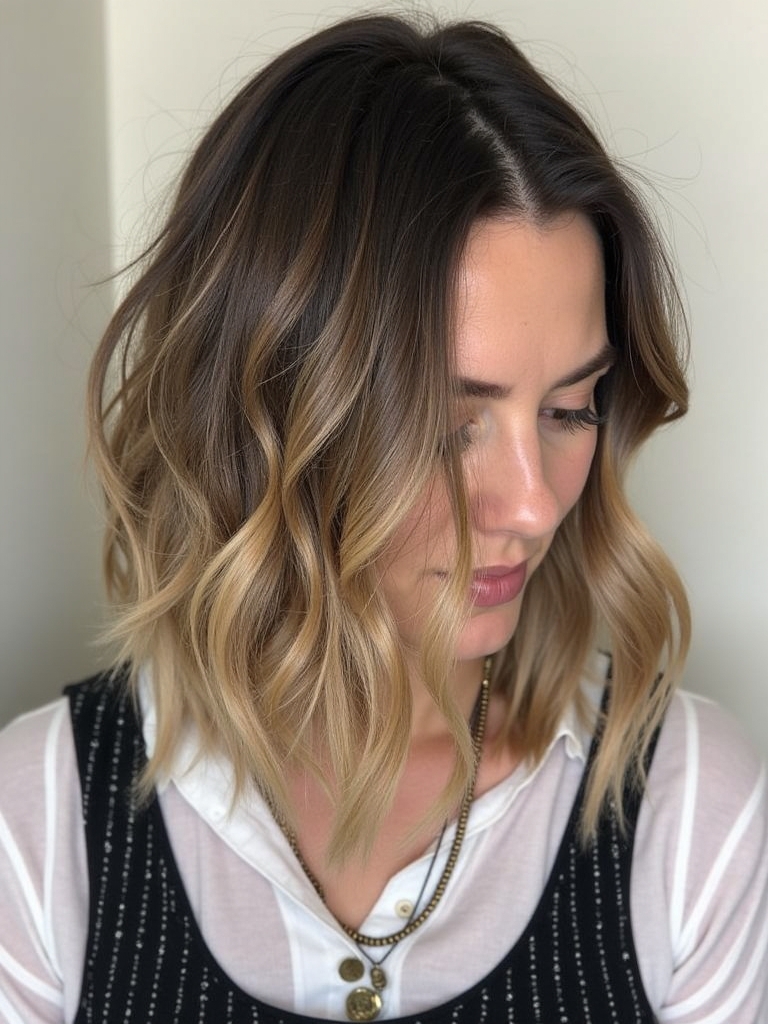 Collarbone Length Hair: Center Part