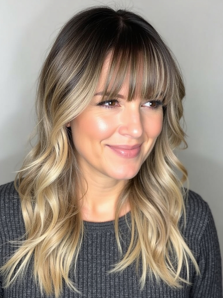 Face Framing Curtain Bangs for Fine Hair