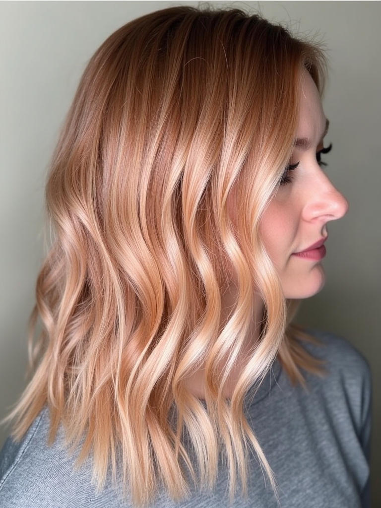 39 Copper Peach Hair Color Ideas: Reverse Copper Peach Ombre