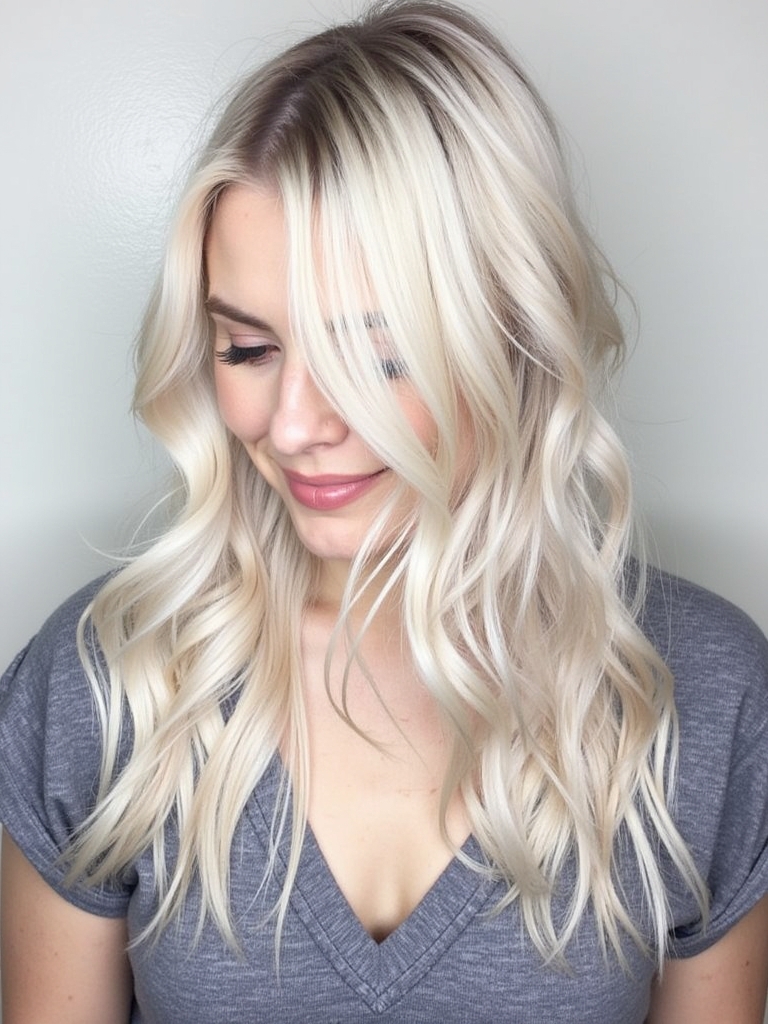 51 Platinum Blonde Hair Color Ideas Fresh New Look: Textured Lob