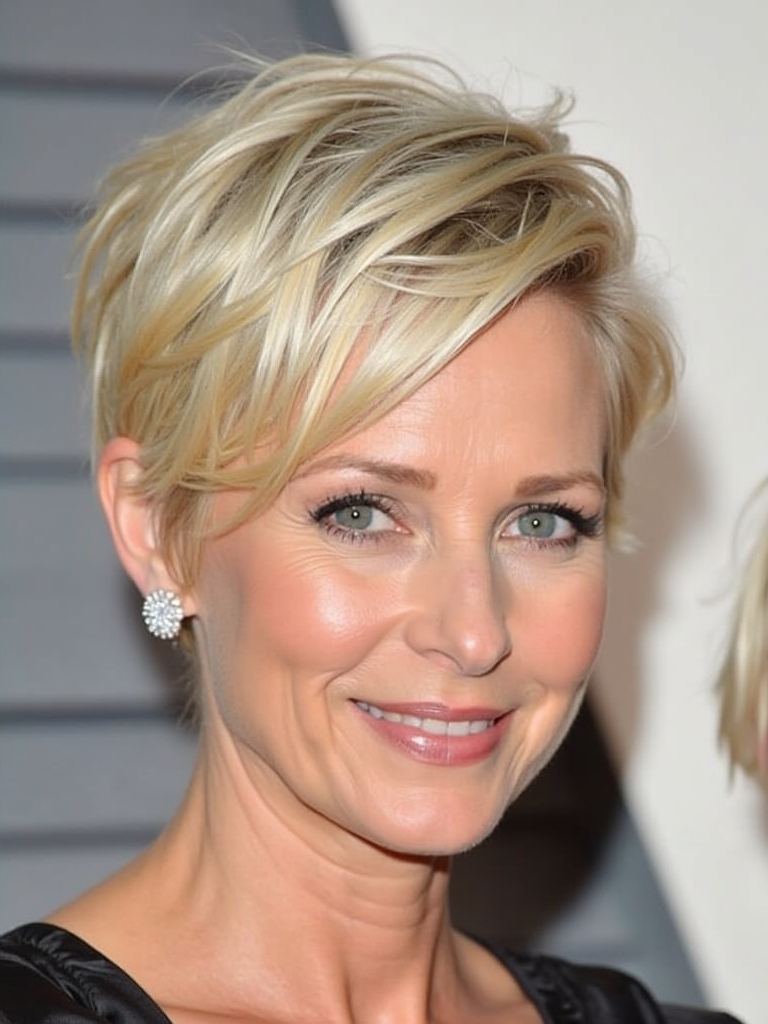 Hairstyles For Thin Hair Fine Over 50: Messy Bob