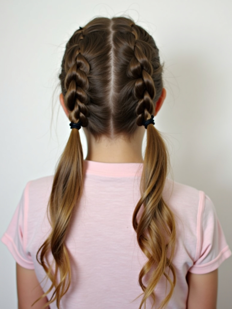 Easy Twisted Half-Updo Hairstyles For School