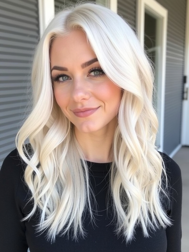 51 Platinum Blonde Hair Color Ideas Fresh New Look: Deep Side Part