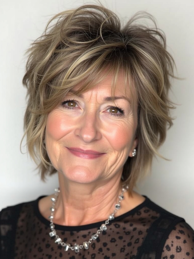 Hairstyles For Thin Hair Fine Over 50: Wavy Bob