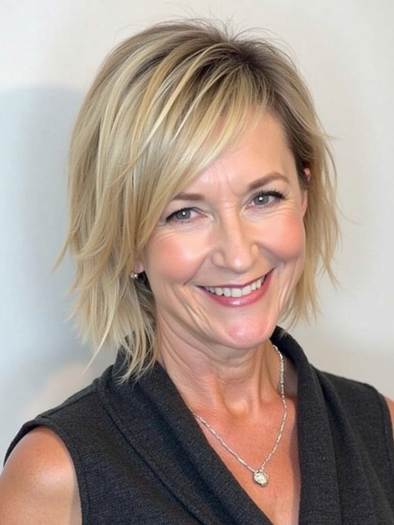 Hairstyles For Thin Hair Fine Over 50: Graduated Bob