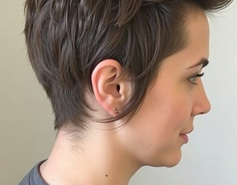 Pixie Cut Back View: Deep Undercut