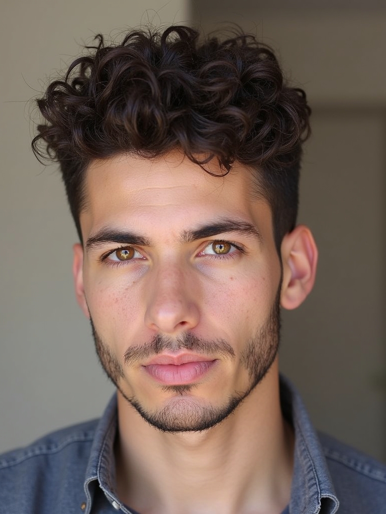 Hairstyles For Men Curly Hair: The Low Fade with Curls