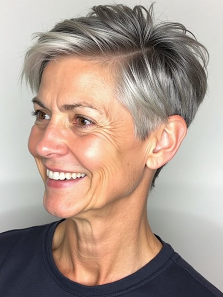 Hairstyles For Thin Hair Fine Over 50: Asymmetrical Bob