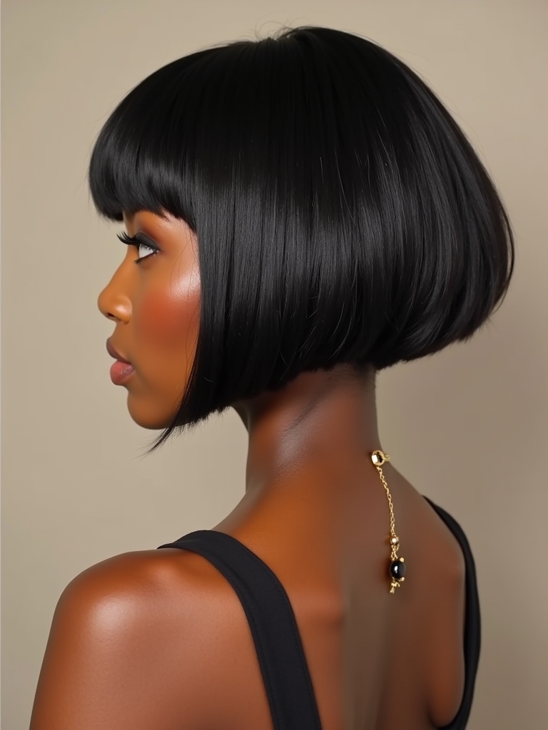 Short Hair Back View: Graduated Bob