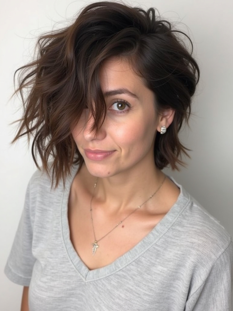 Collarbone Length Hair: With Curtain Bangs