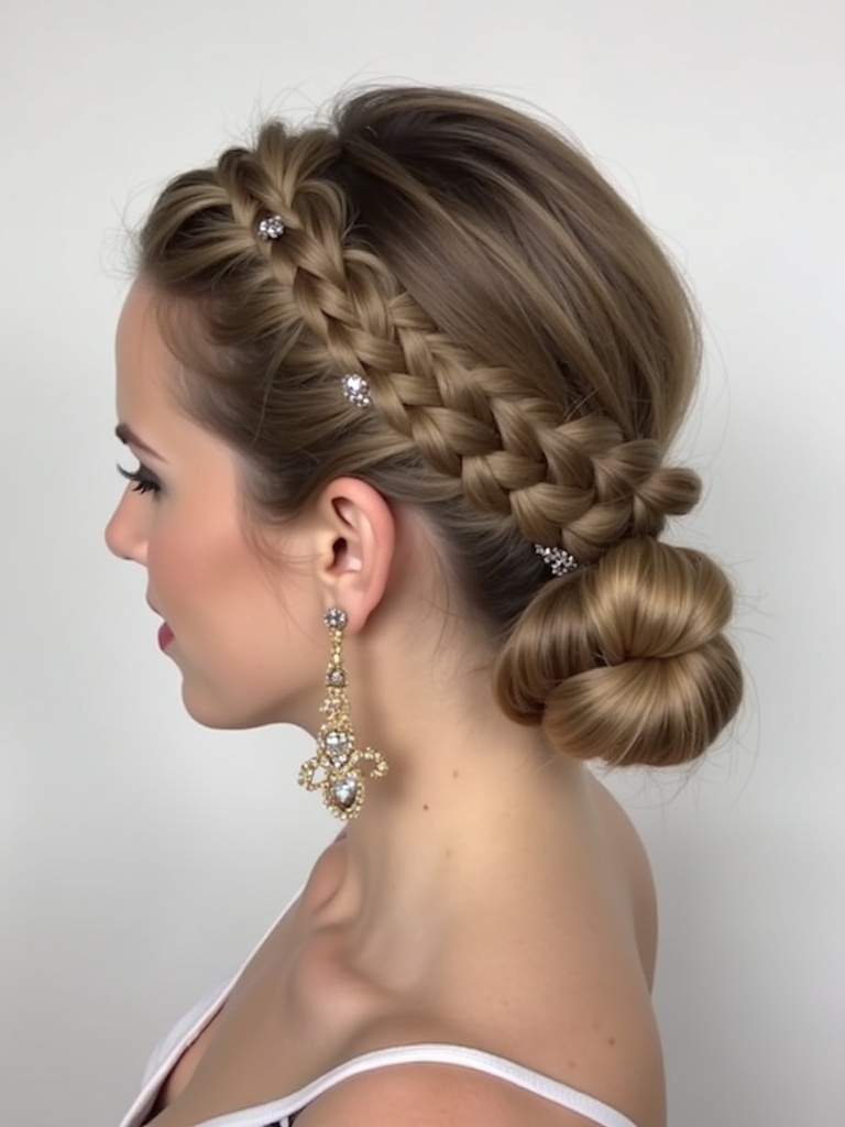 Cute Easy Space Buns with Braids Hairstyles