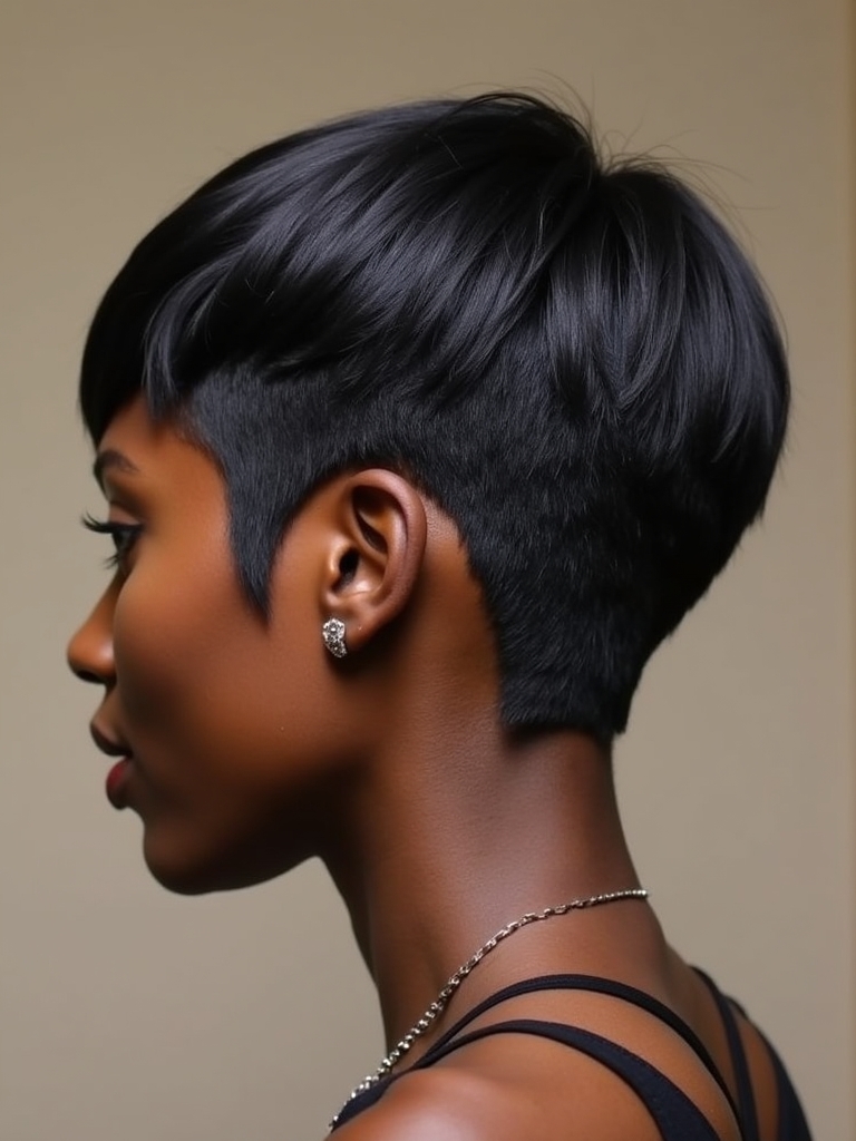 Short Hair Back View: The Classic Bob