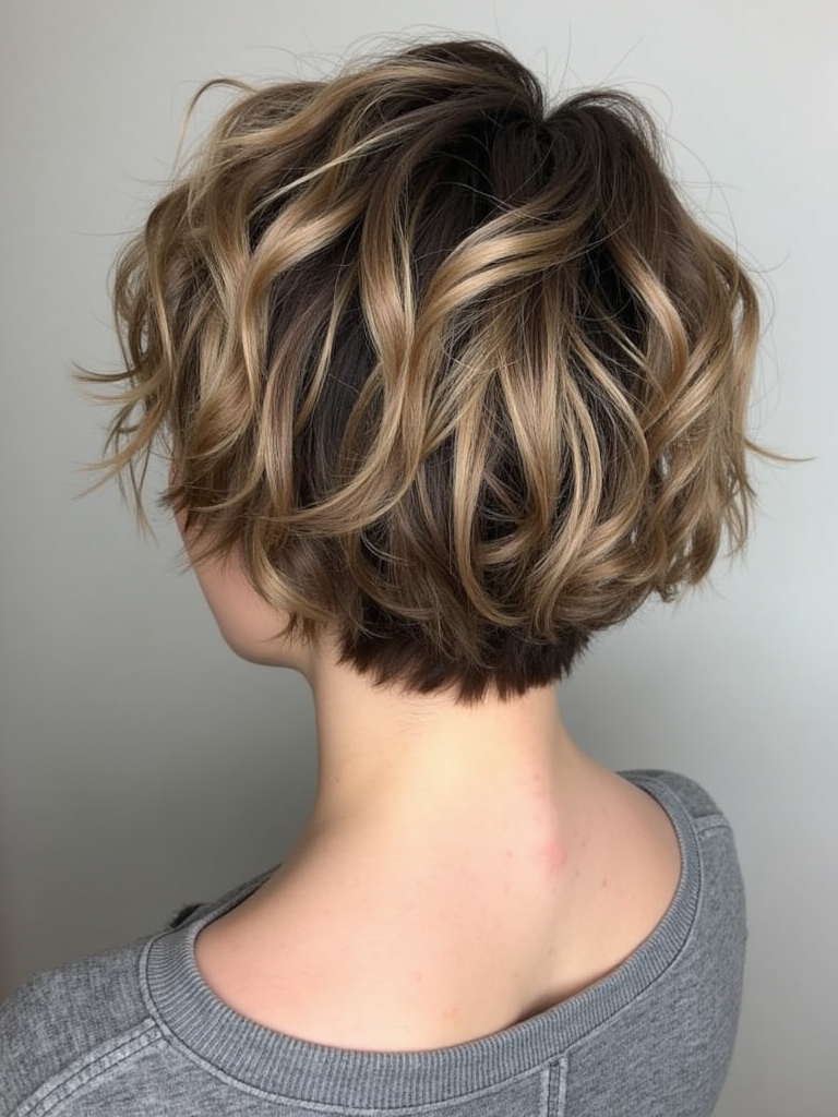 Stacked Pixie Haircut Back View: Undercut Detail