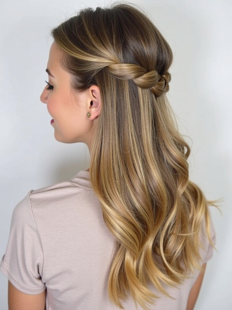 Easy Half-Up Half-Down Hairstyles For School