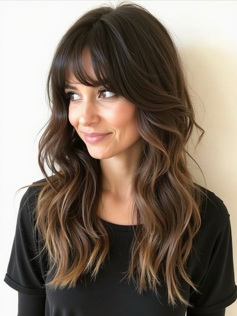 Long Haircut Ideas: Long Layers with a Deep Side Part