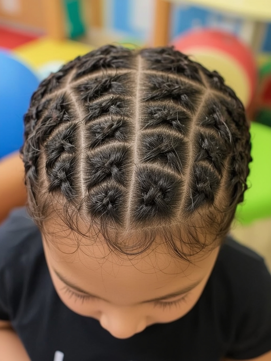 Kids Cornrow Hairstyles: Ladder Braids with Cornrows