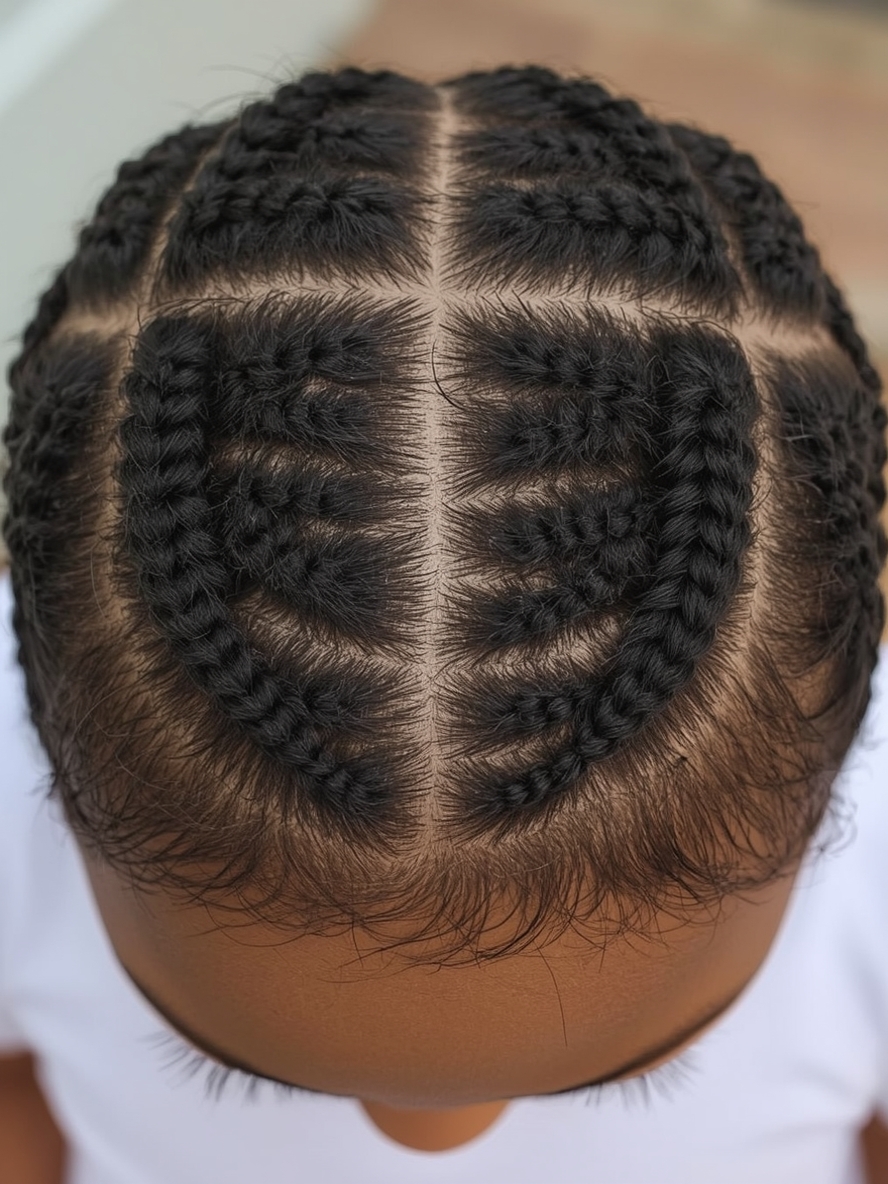 Kids Cornrow Hairstyles: Pull-Through Braid Cornrows