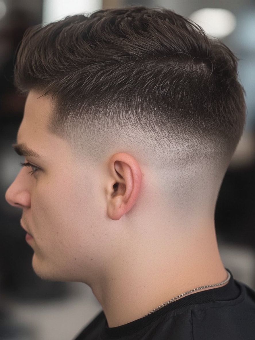 Men's Short Hair Mid Fade