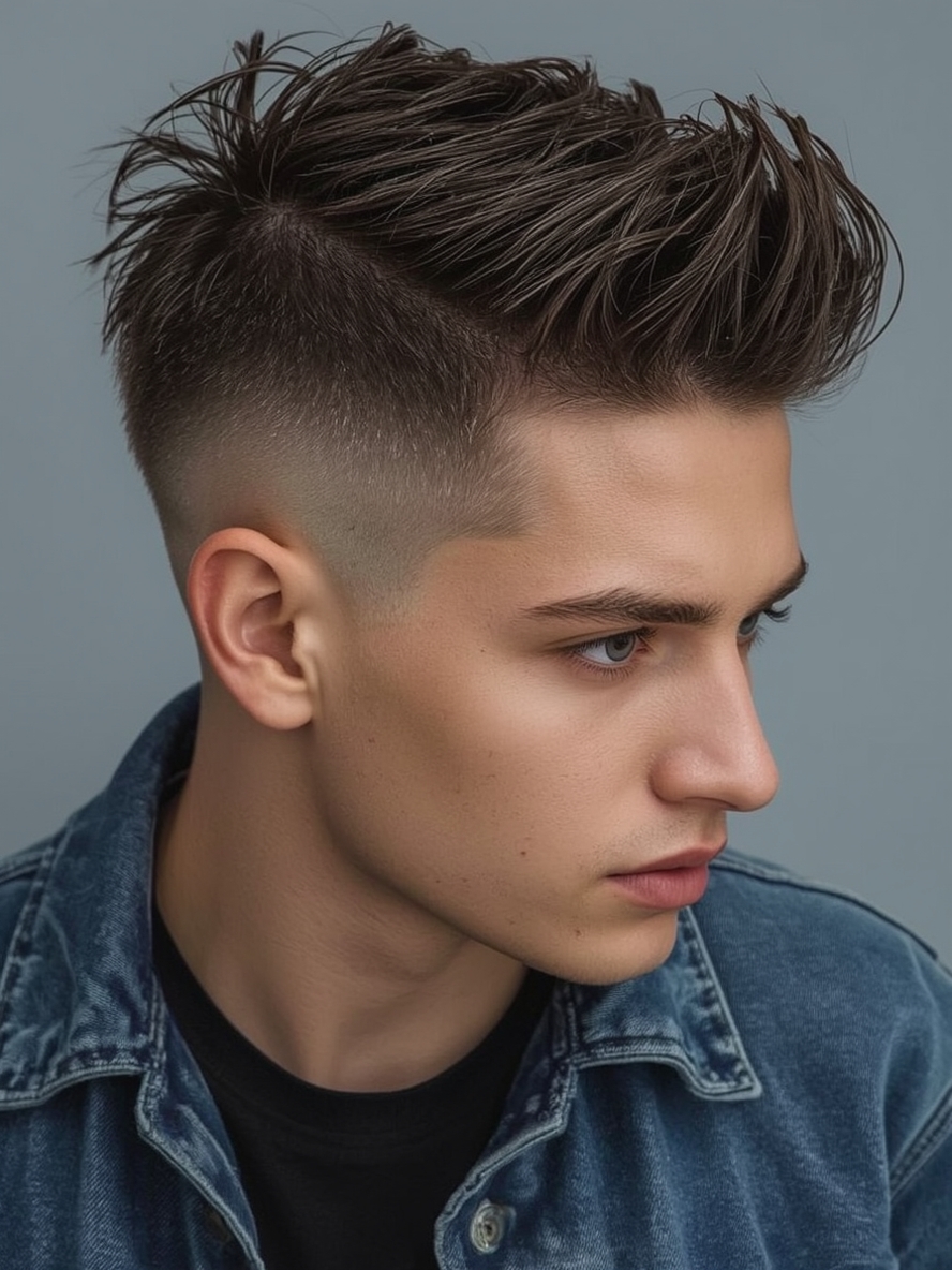 Men's Short Hair Disconnected Undercut