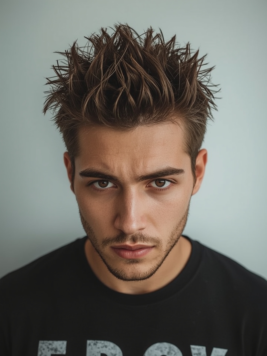 Men's Short Hair Spiky Hair