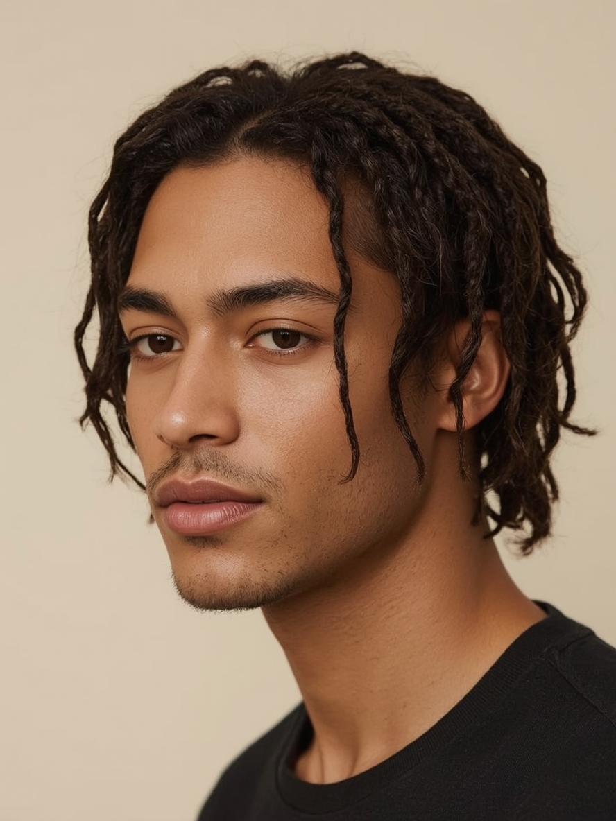 Men's Curly Haircut: Faux Hawk