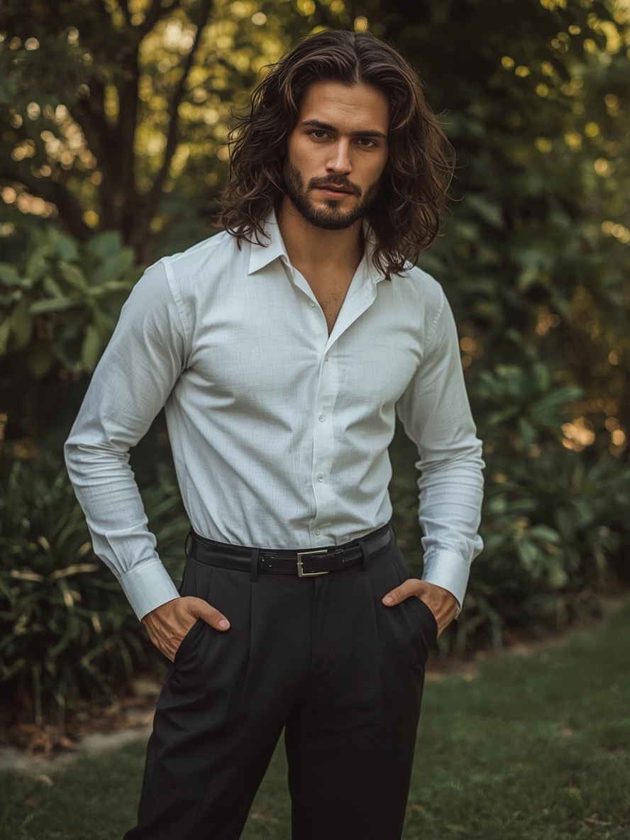 Men's Curly Haircut: Braids