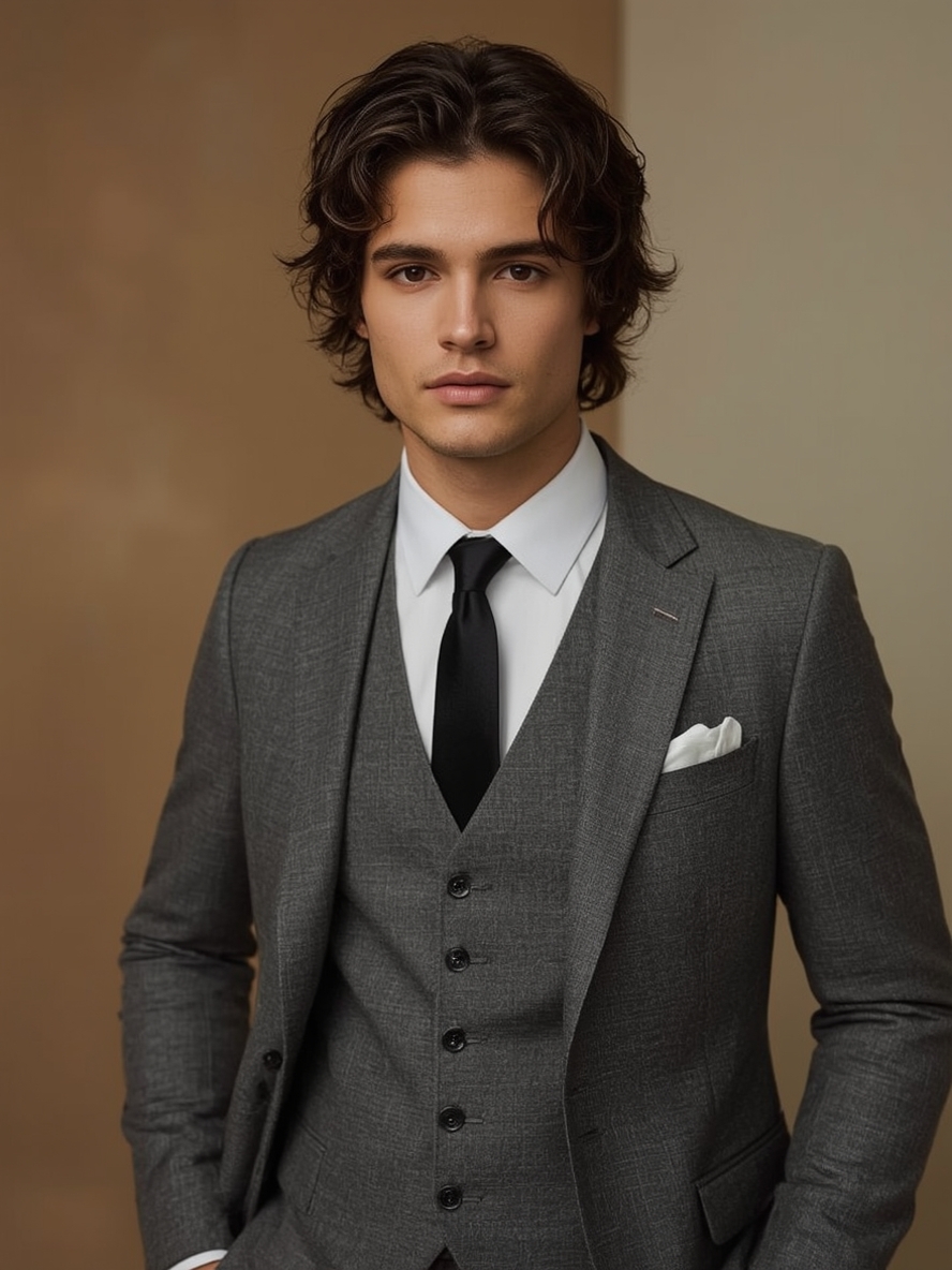 Men's Curly Haircut: Shoulder Length Curls