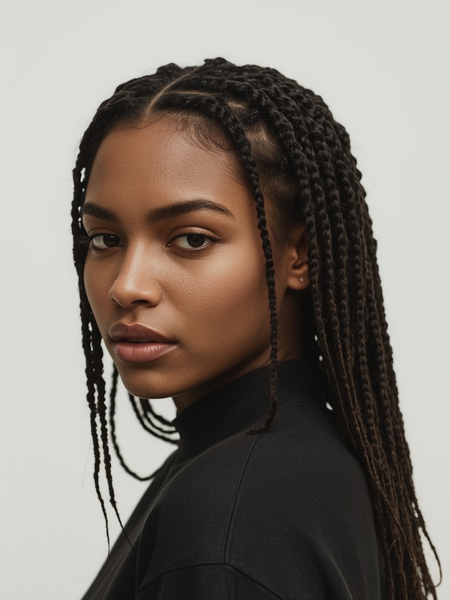 Kids Cornrow Hairstyles: Geometric Designs