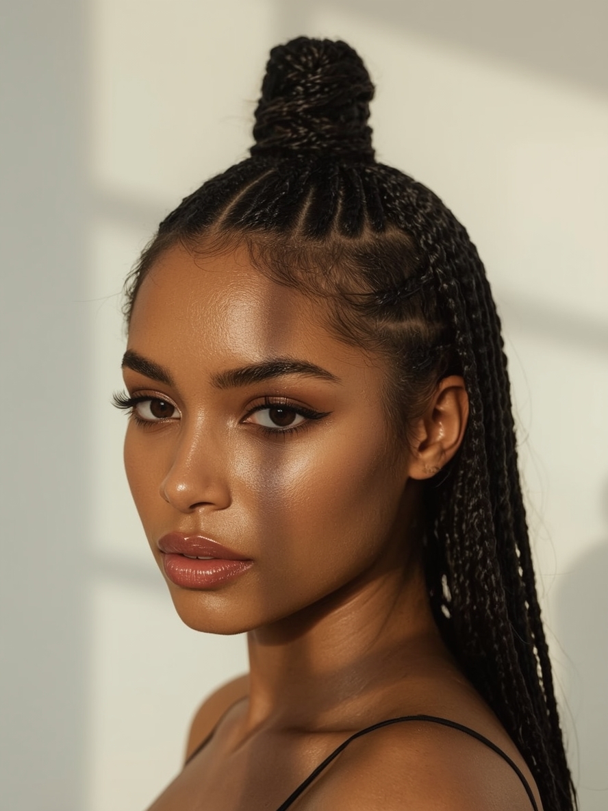 Kids Cornrow Hairstyles: Halo Braid Cornrows
