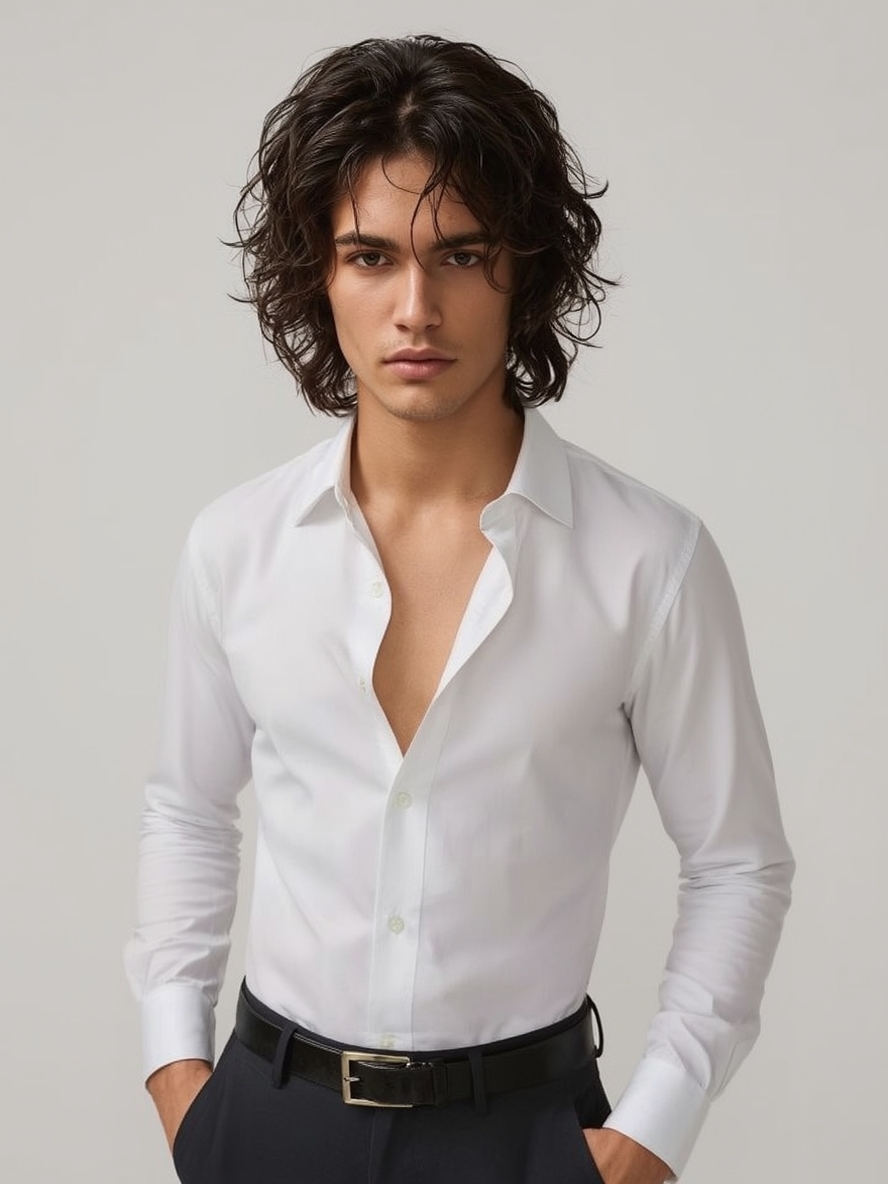 Men's Curly Haircut: The Pineapple