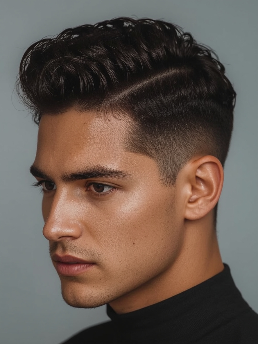 Men's Curly Haircut: Long Layered Curls