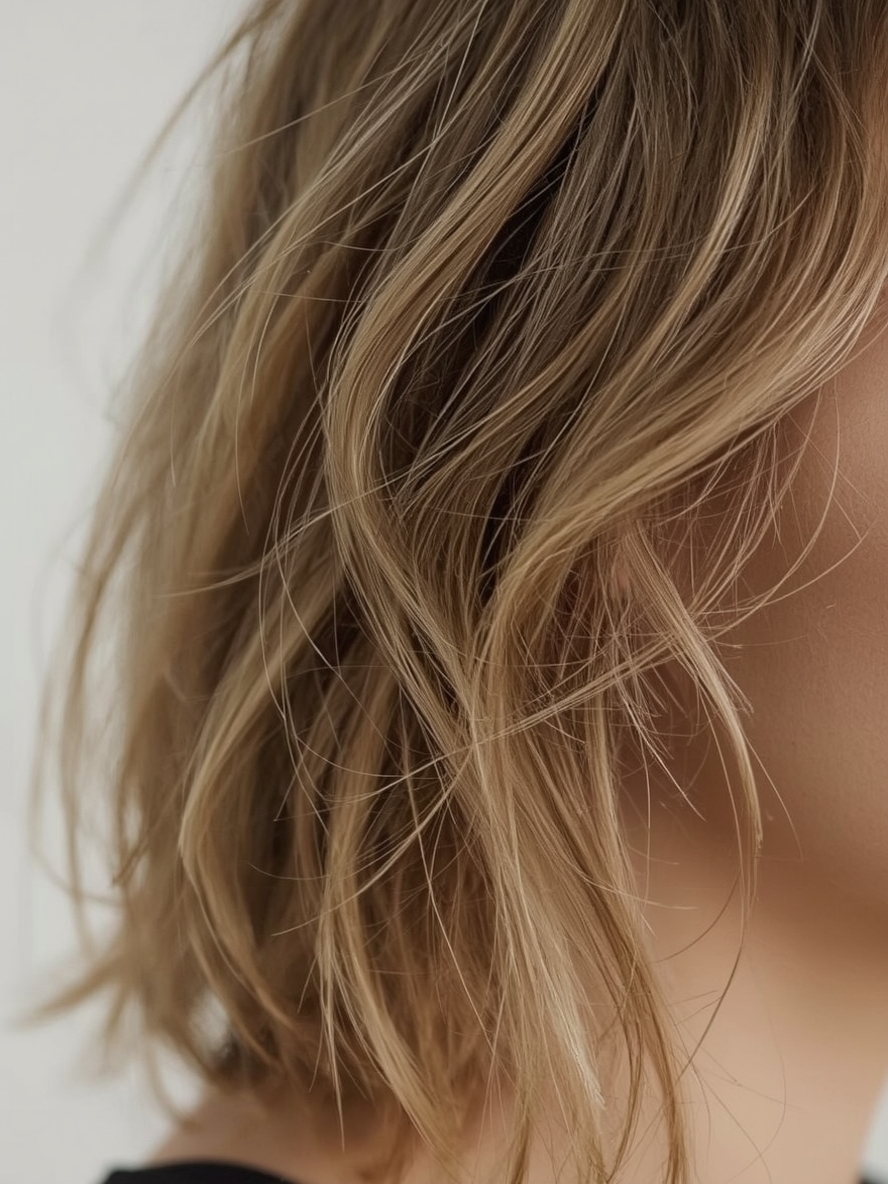 Shoulder Length Hair Thin Fine: Low Knot With Side Fringe