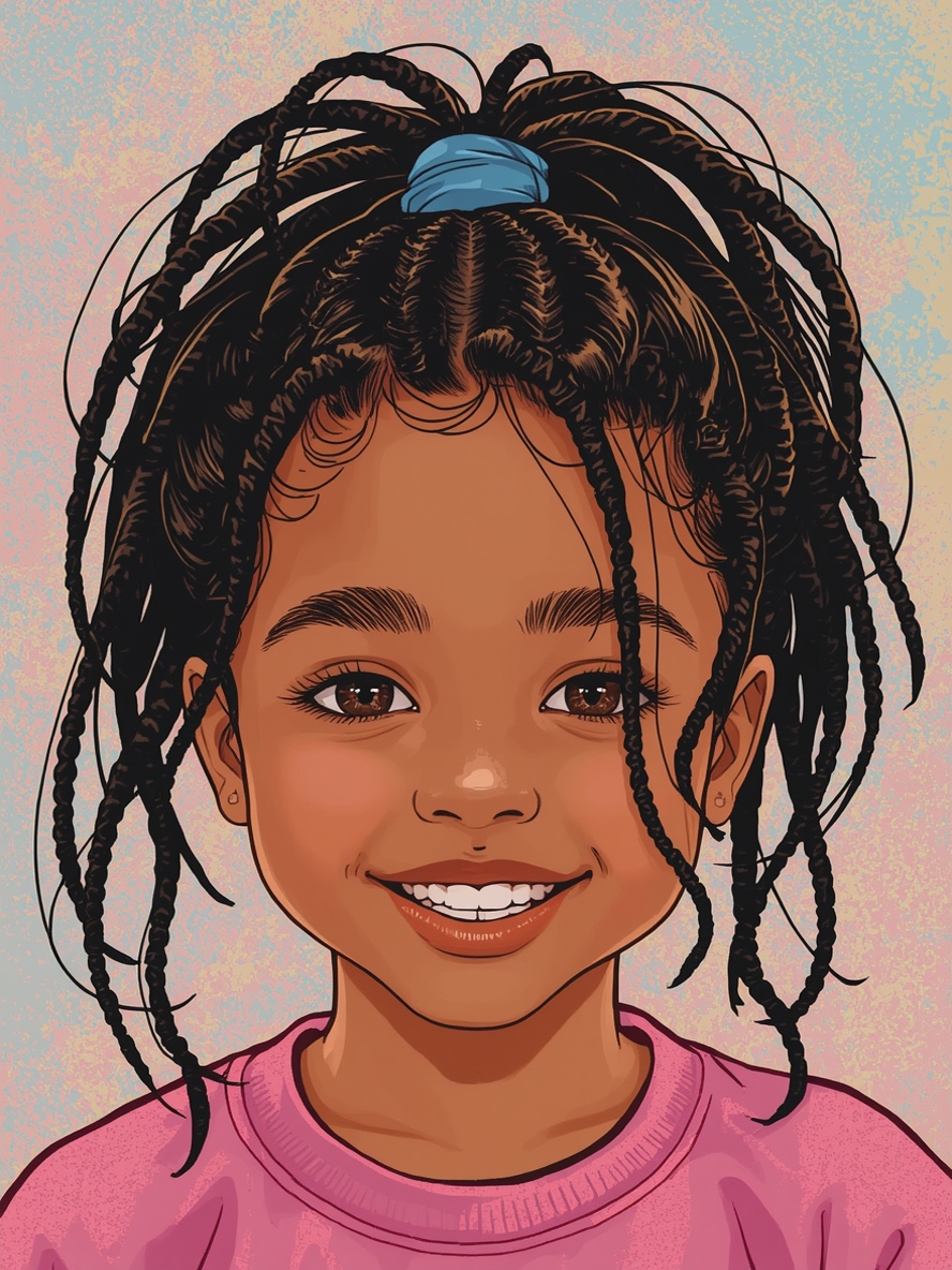 Kids Cornrow Hairstyles: Double Cornrow Buns