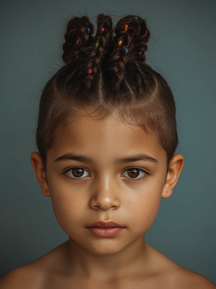 Kids Cornrow Hairstyles: Cornrows with Beads