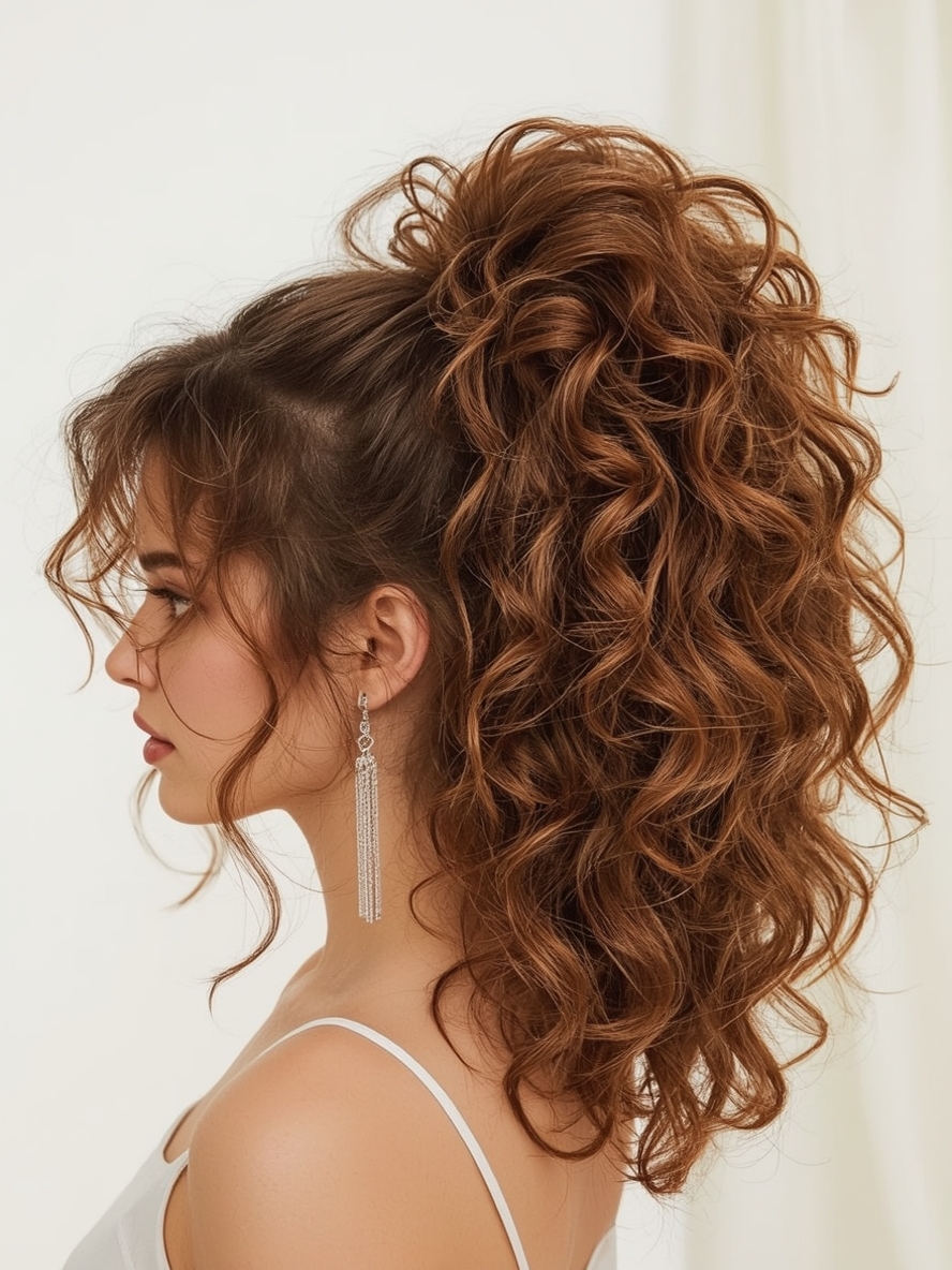 Hair Styles Curly Hairstyles: Pineapple Hairstyle