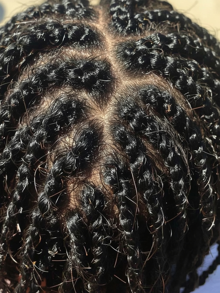 Kids Cornrow Hairstyles: Side Cornrows with Loose Hair