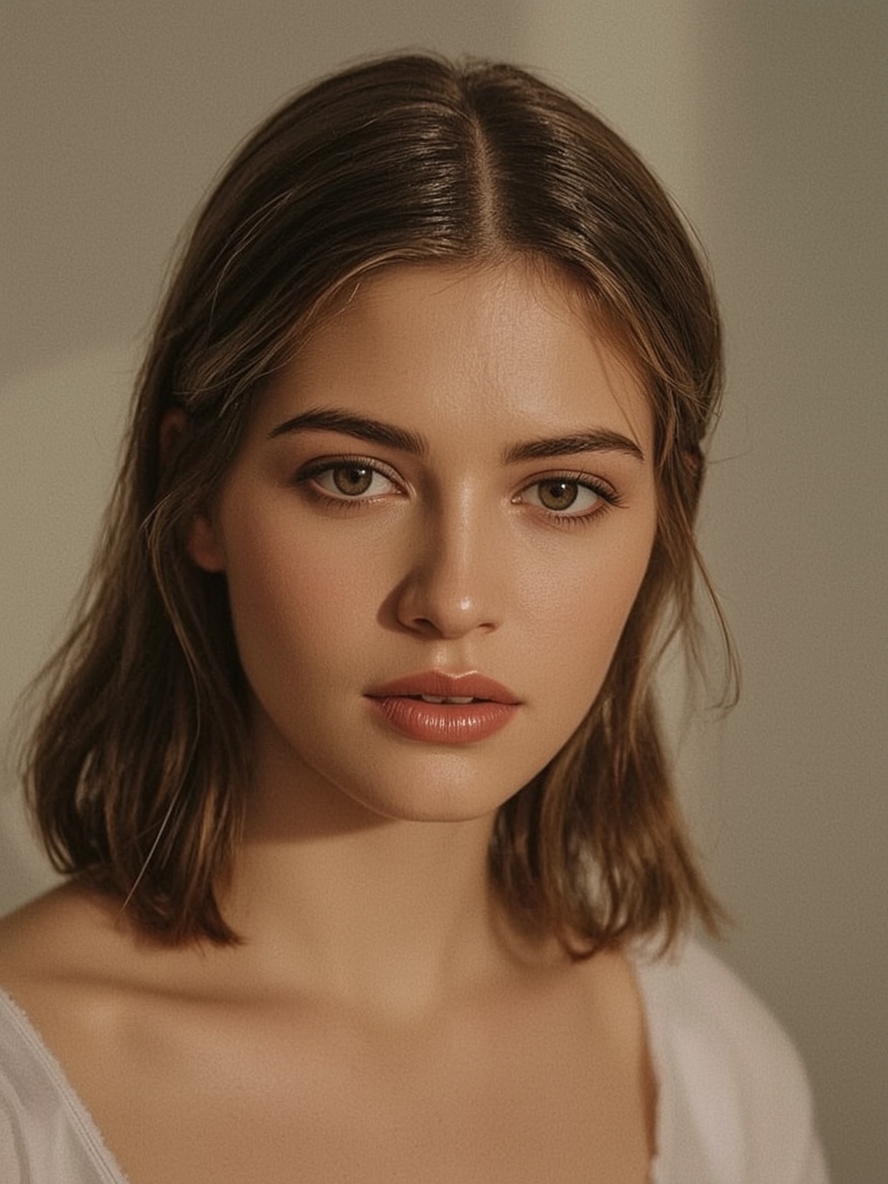 Shoulder Length Hair Thin Fine: Balayage with Rooted Color