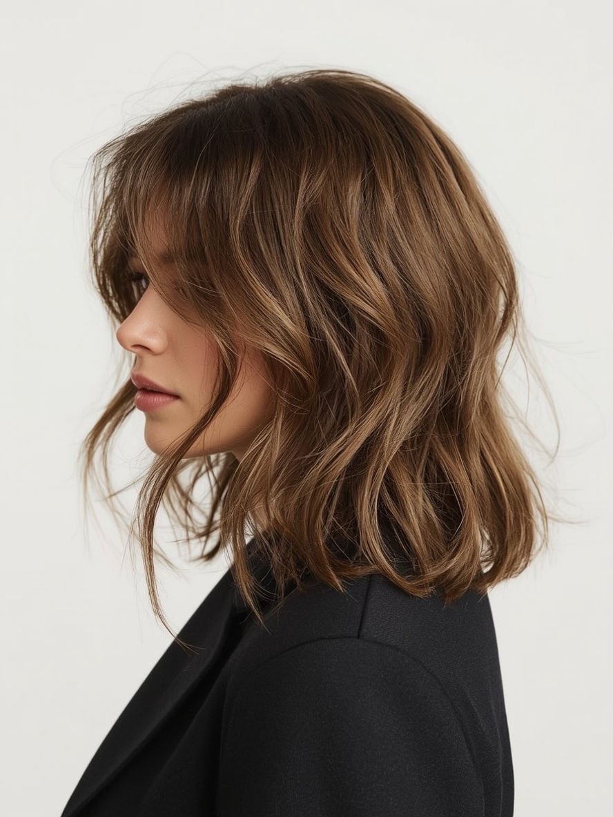 Shoulder Length Hair Thin Fine: Sleek and Straight with a Center Part